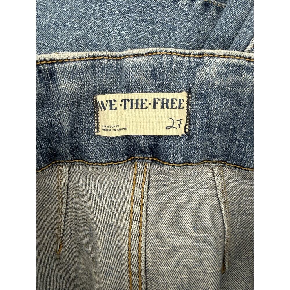 We The Free Blue Ultra High Waist Jayde Flared Women's Jeans Size 27 Free People - Picture 7 of 8